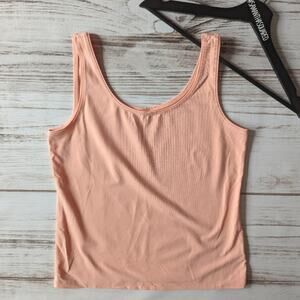 Talbots Peach Basic Tank Top Sz Large Petite